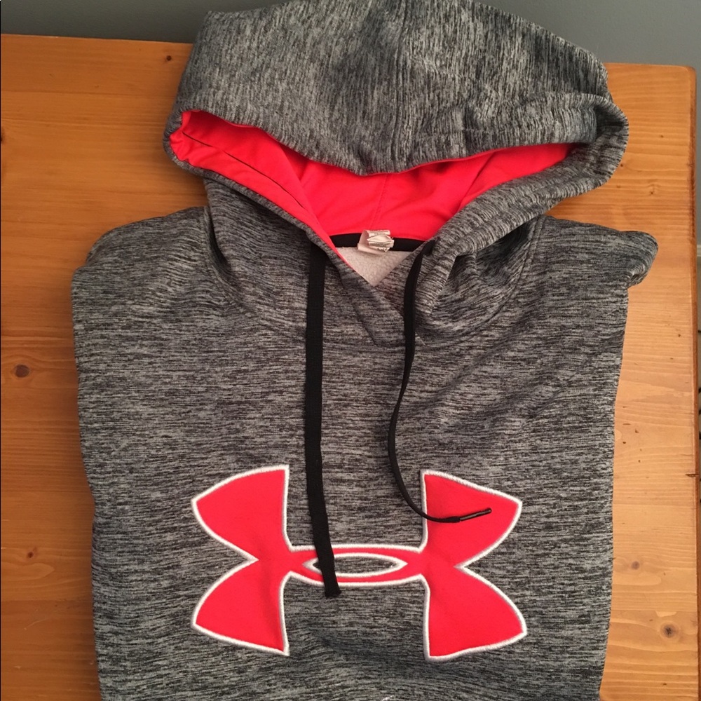 Under Armour Gray Logo Hoodie small